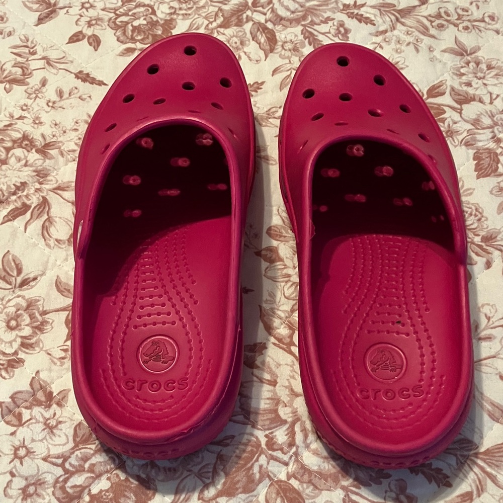 CROCS Kids Pink Slip-On Sandals